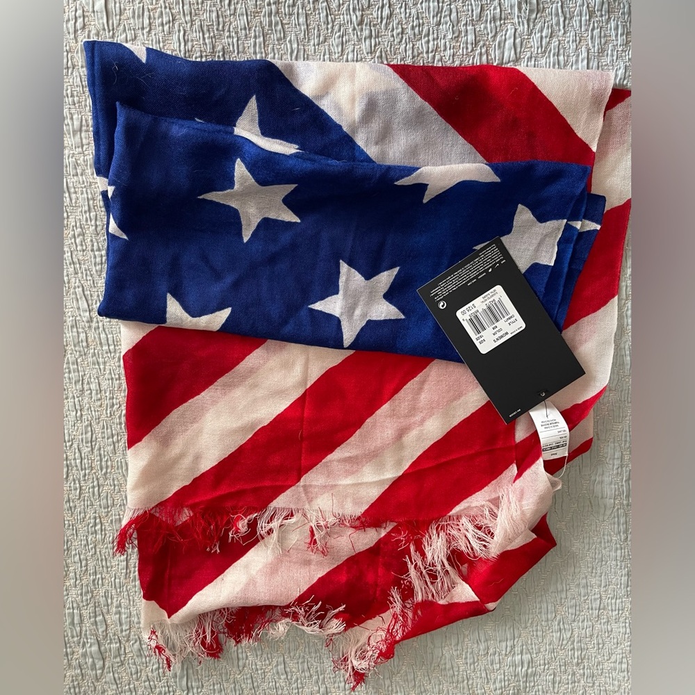BNWT $125! 2020 TOKYO OLYMPICS!NIKE AMERICAN FLAG WOOL SCARF W/ RAW EDGE 84”x30”